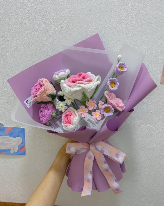 柔:【时尚记事簿】(4月8日刊):独特美观显心意可收藏,钩针花束成送花新宠