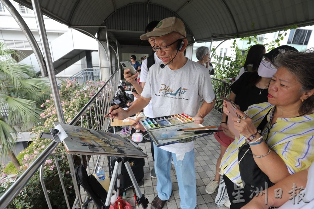 柔：新闻： 用画“框住”新山旧火车站  柔写生会唤起重新认识古迹