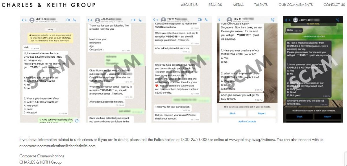 冒用CK名义发假问卷