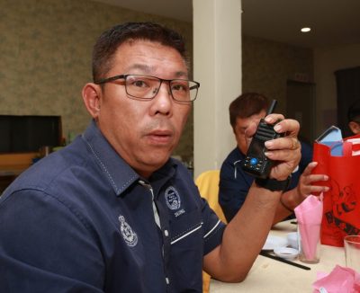 江沙志愿治安公会主席黄振雄表示,该会已更换全新的对讲机通讯设备