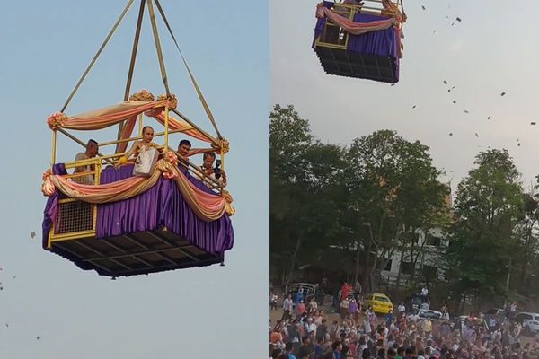 泰国和尚“撒15万纸钞”庆祝生日! 信徒疯狂抢拿画面曝光