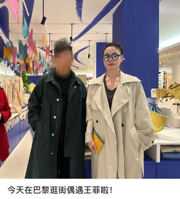 王菲巴黎被野生捕获　手拿19令吉小黄包仍气场强大	