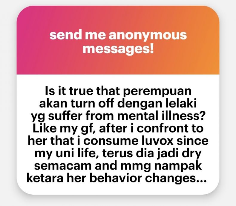 男友坦白服药抗抑郁 “女友的反应令我难过”