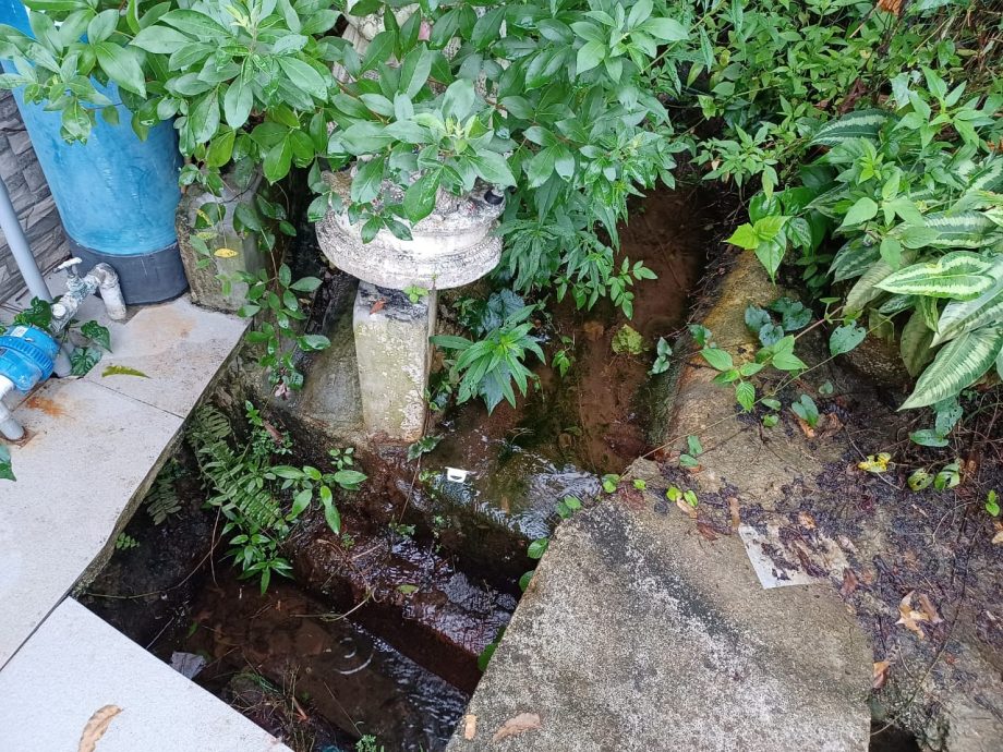 蕉赖皇冠城第3区英雄路32/3旁 斜坡土崩抢修完工 