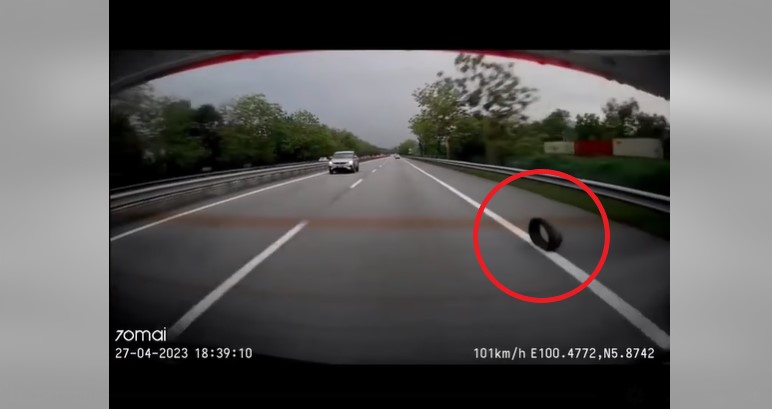 视频 | 大道开车轮胎突然脱落!司机一举动免车祸获赞