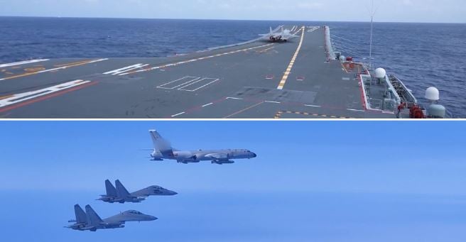 解放军环台军演第三天　山东舰航母编队参与　