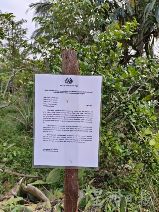 霹:/巴占光景园大扫除 草场耕作滋生蚊虫 怡市厅:限14天清理