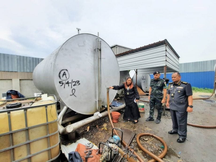 (古城第二版主文)非法集团使用合法油槽车为烟幕,非法出售津贴柴油