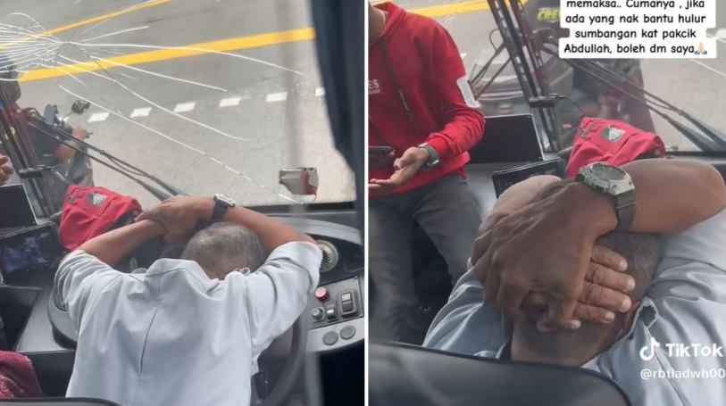 (已签发)柔:狮城二三事:为闪摩托车越境巴士玻璃被撞裂 大马司机崩溃:怎么赔钱