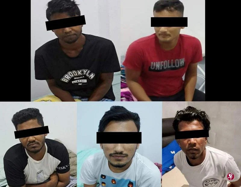(已签发)柔:狮城二三事:涉逾期逗留狮城 5孟加拉籍男子被捕