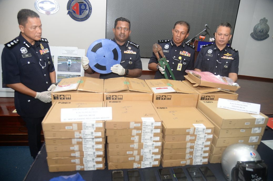6匪偷待加工晶片值150万令吉•晶片无法脱手连人带货被捕