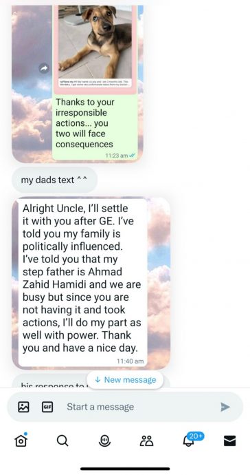 “别惹我,扎希是我继父” 男子被揭虐猫狗放话 扎希女儿致电对质 