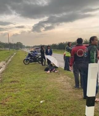 万津甘榜公路意外 骑摩托上班被雷殛