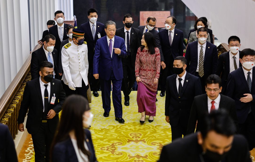 佐哈里接待赵乐际