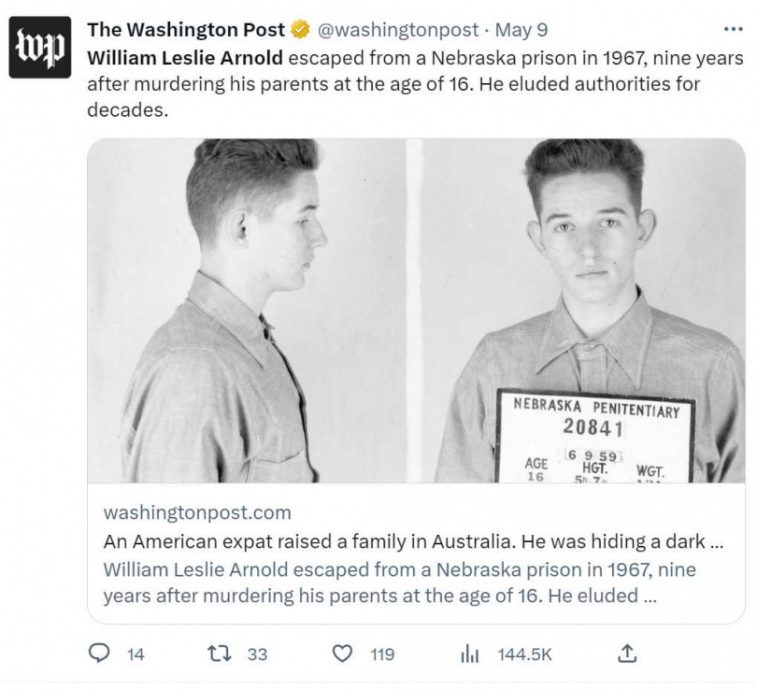 儿好奇比对过世父亲DNA 挖掘他是“55年前越狱杀人犯”真相