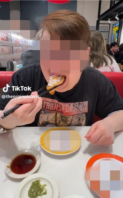  吃寿司咬到硬物 事主：被塑料碎片割伤了