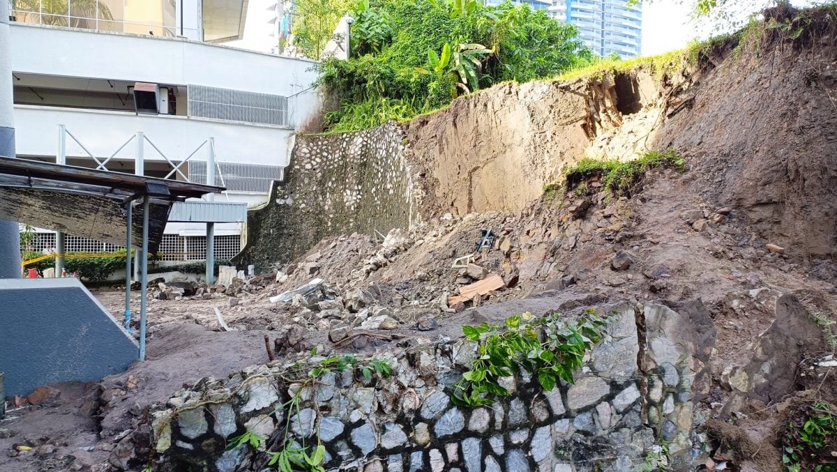 士布爹土崩活埋保安员 | 隆市局迅速应对 帆布覆盖防土崩恶化