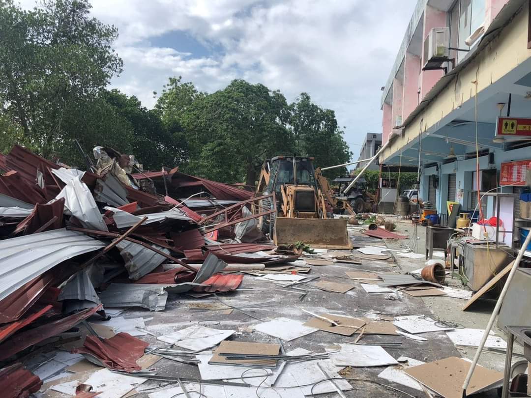 **已签发**柔:MBIP皇后商区拆违规扩建建筑,过程和平顺利