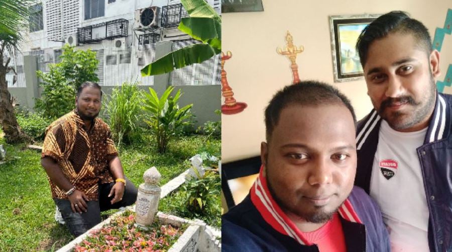  年年开斋节首日到墓地 印裔男难忘马来故友感动网