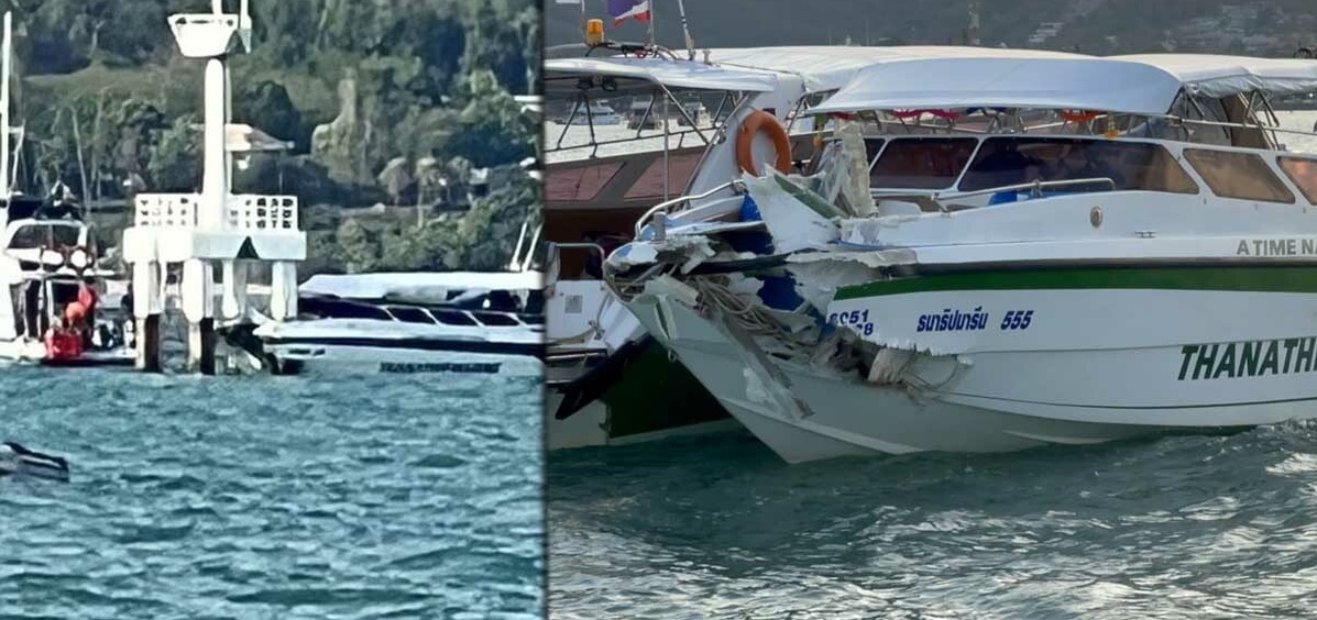 快艇撞航道石柱 37人受伤