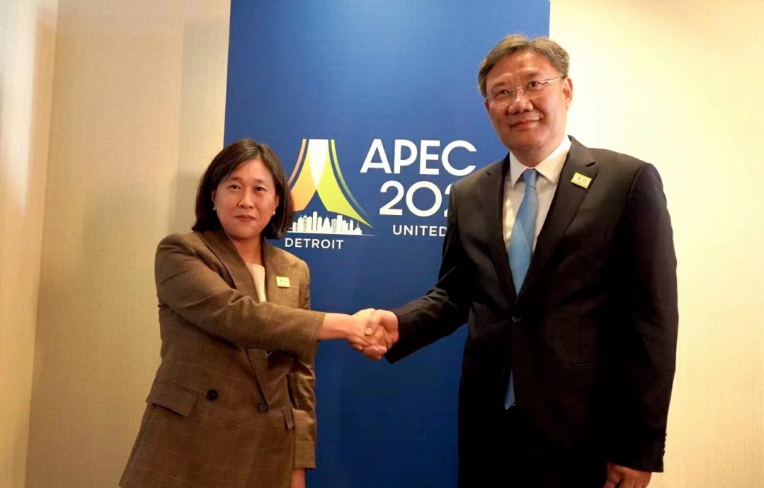 戴琪与中国商务部长王文涛会面 强调保持沟通必要性