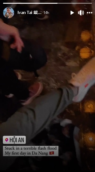 戴靖航游越南遇暴雨  开直播“实境”报道