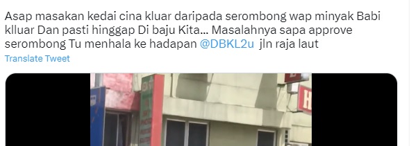 批茶室油烟致衣服沾猪油味 马来网民轰女子:搬去南极吧!