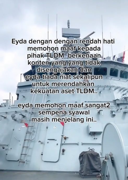 抖音上传冒犯大马海军视频 马来女子公开道歉