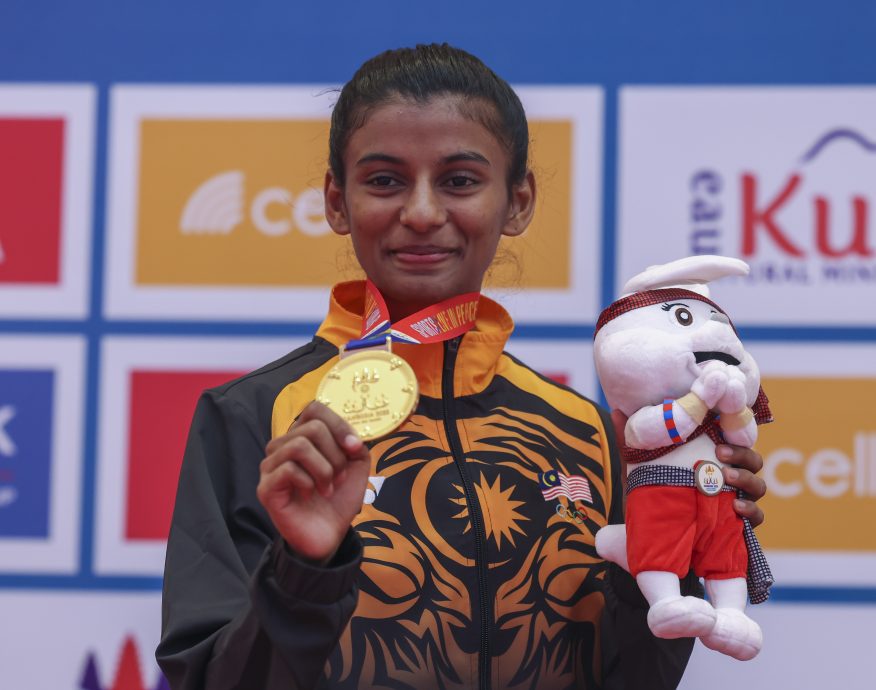 柬埔寨东运会| 决赛勇挫世界冠军  莎玛拉拉妮成功卫冕