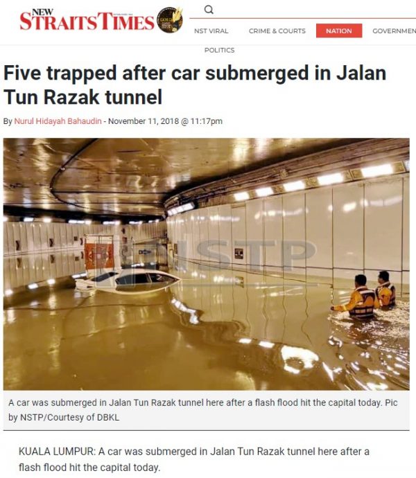 求真/指中国大连湾海底隧道淹水图 韩网误传隆市隧道陈年旧照