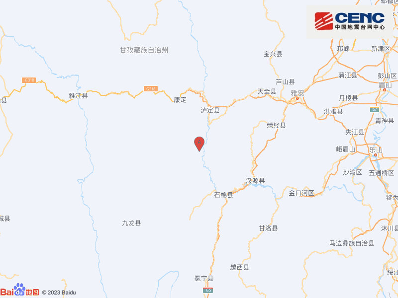 汶川地震15周年 四川泸定县凌晨4连震