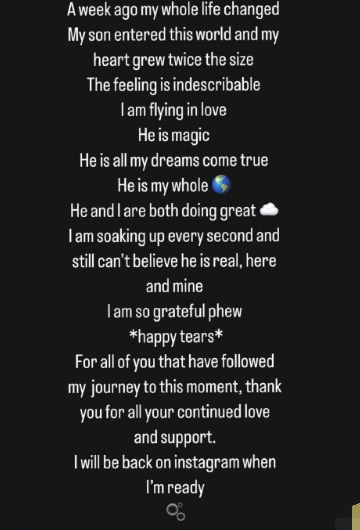 洁西J平安诞子 生父身分保密