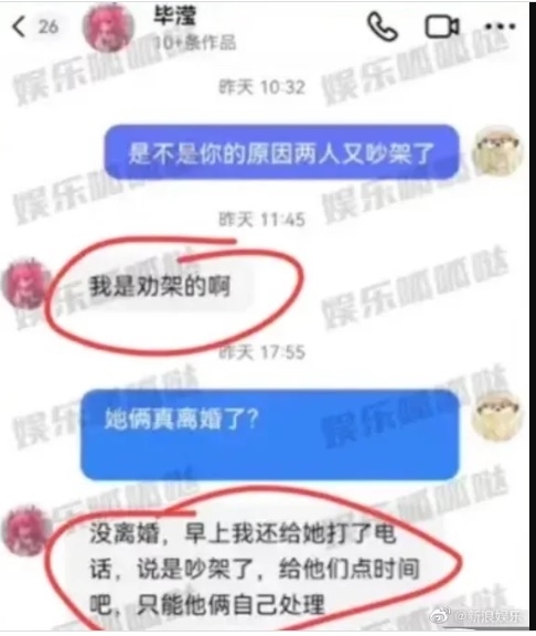 爆洪欣张丹峰没离婚 毕滢：只是吵架