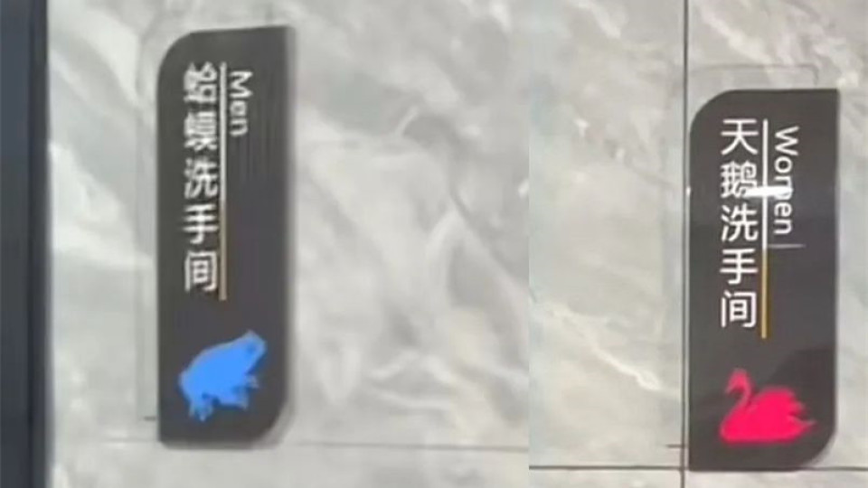 网吧耍幽默以“蛤蟆”“天鹅”标示男女洗手间　网民不买单斥性别歧视