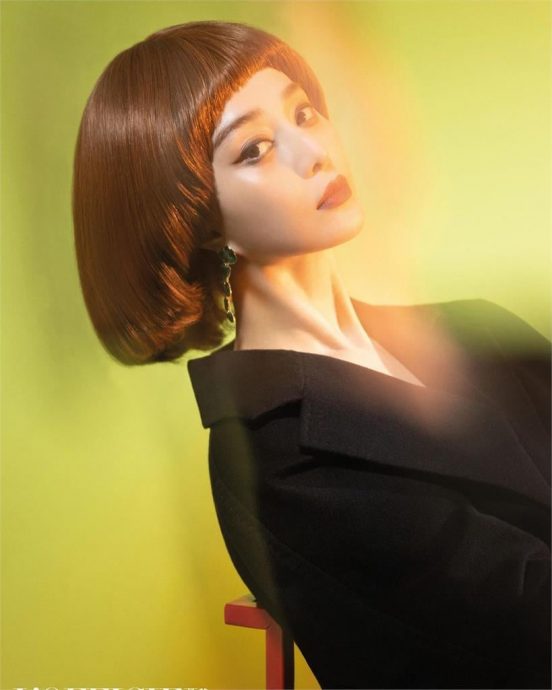 范冰冰时尚品味踢铁板 马桶盖短发撞脸猪哥亮