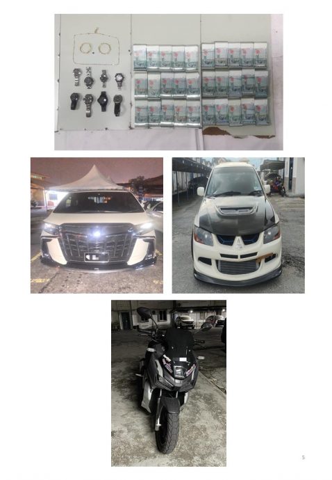 警捕两男 起逾70万令吉毒品现款轿车等