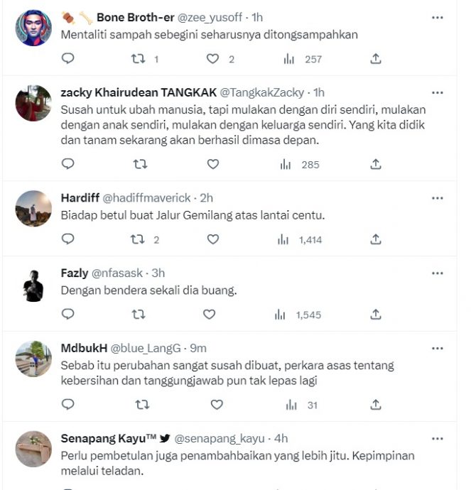 逾万人团结政府大会 散场后宣传单、国旗丢地上