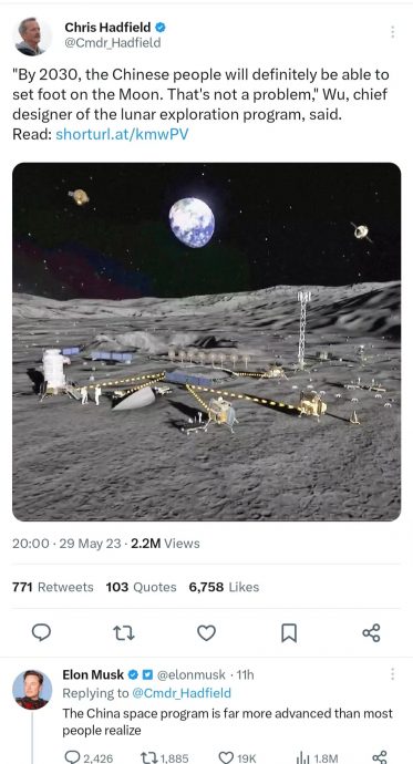马斯克评价中国航天计划“比大多数人意识到的更超前”
