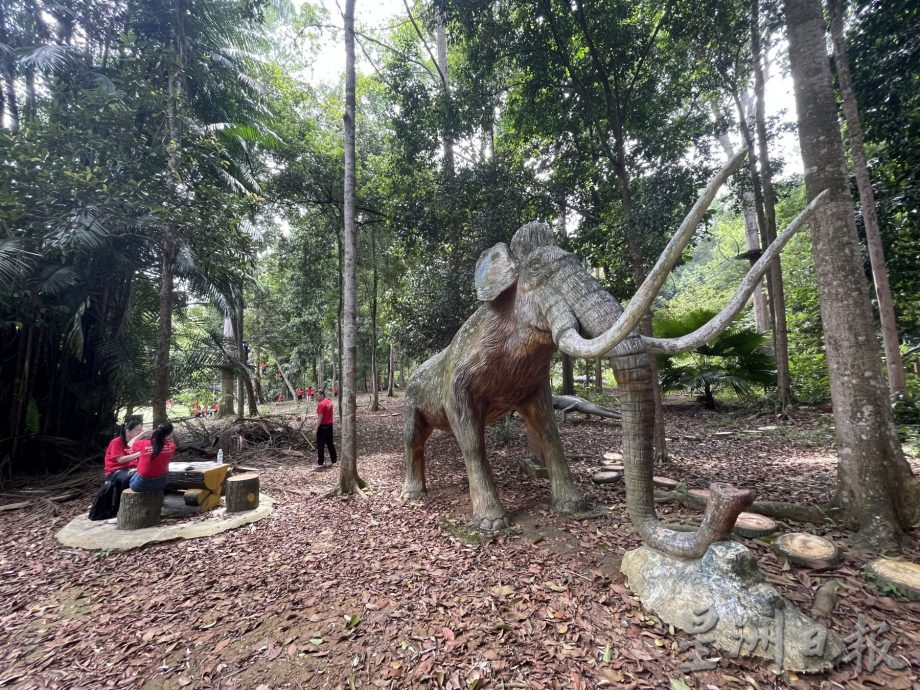 (古城封面主文)植物园恐龙破损失色·杂草掩盖失去光芒