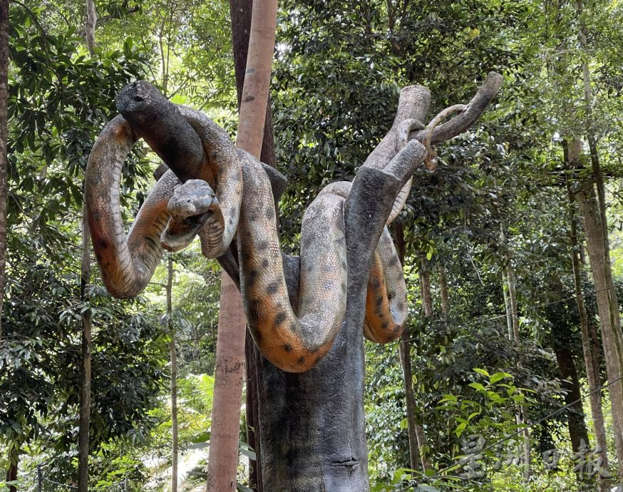 (古城封面主文)植物园恐龙破损失色·杂草掩盖失去光芒