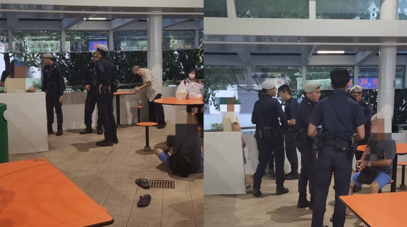 (已签发)柔:狮城二三事:3男勿洛小贩中心扭打 至少1人爆头受伤
