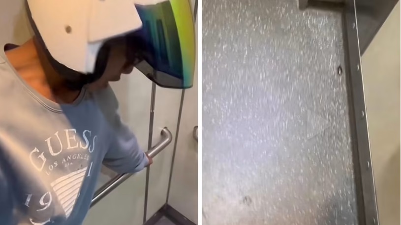 (已签发)柔:狮城二三事:为躲蟑螂跳上电梯手把 送餐员变“蜘蛛人”