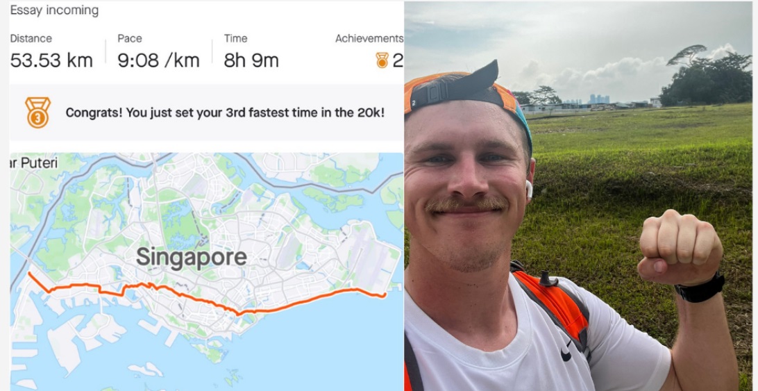 （已签发）柔：狮城二三事：只为享受乐趣，澳洲男子在狮城度假花8小时跑53公里