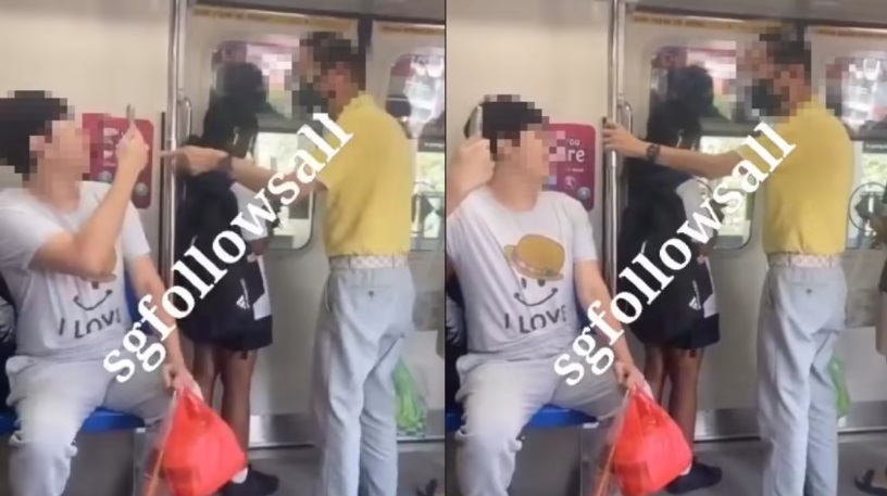(已签发)柔:狮城二三事:因地铁优先座位起争执 年轻男子辱骂老年人