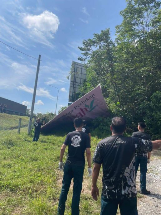 NS芙蓉/非法大型广告牌“横行”南北大道，仅芙蓉、汝来占243个；引芙市政厅展开“铲除”行动