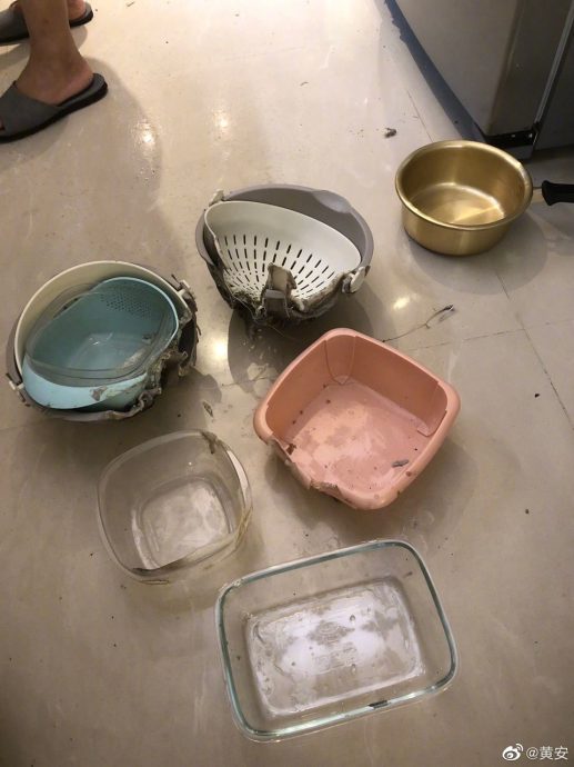 黄安家发生煤气爆炸 弟弟手臂灼伤厨房一片狼藉