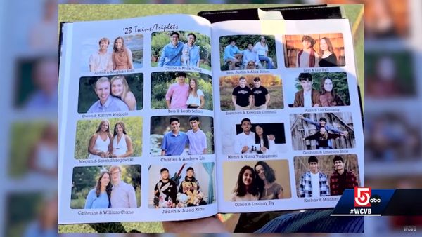 一起毕业！美麻州高中“15对双胞胎+1对三胞胎”　毕业纪念册占两页