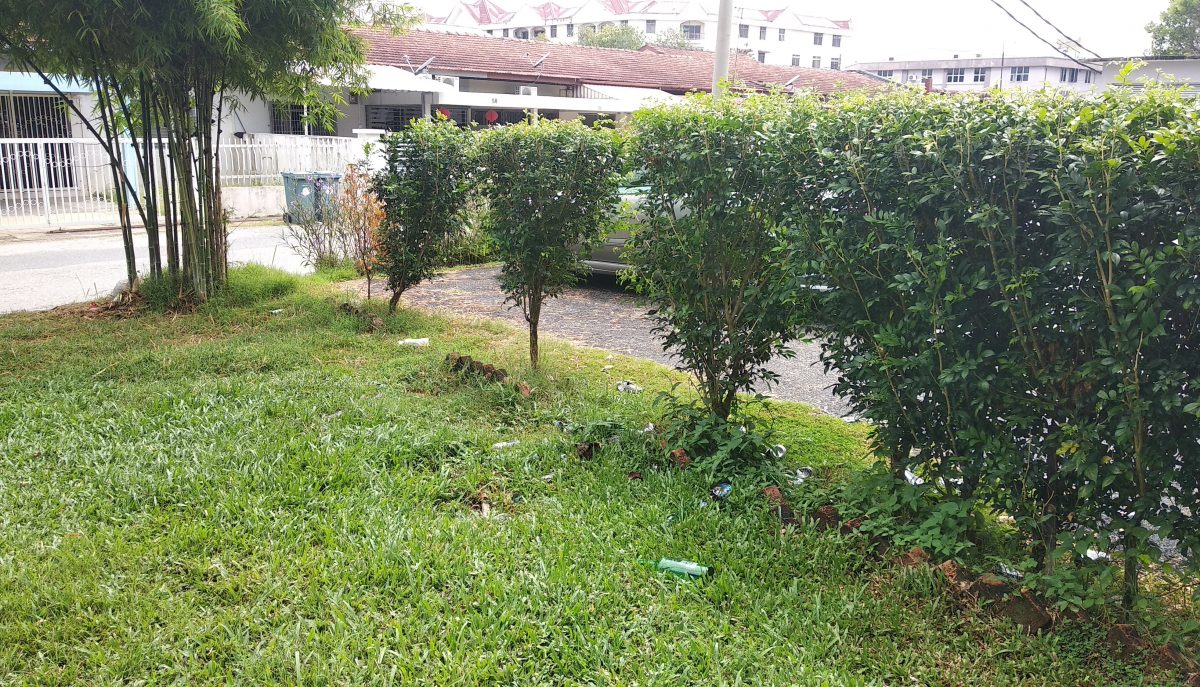 东:文德甲花园住区公园晚上成了外来人士聚集的热点