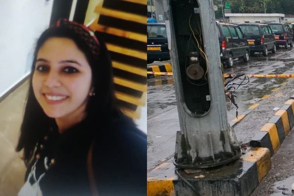 为躲路边积水！　她手扶电线杆瞬间触电身亡