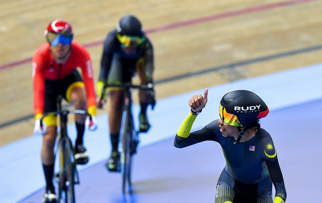 亚洲场地脚车赛 大马男团冲刺赛夺铜牌